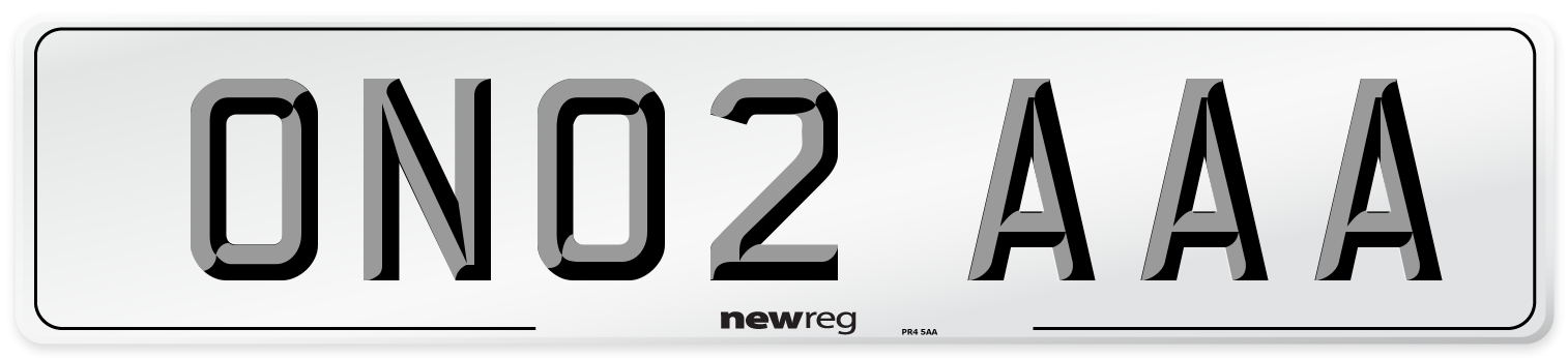 ON02 AAA Number Plate from New Reg